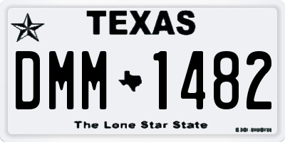 TX license plate DMM1482