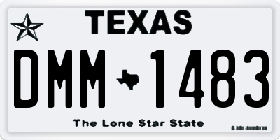 TX license plate DMM1483