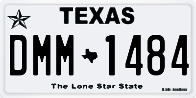 TX license plate DMM1484