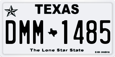 TX license plate DMM1485