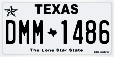 TX license plate DMM1486