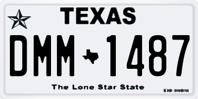 TX license plate DMM1487