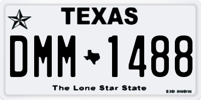 TX license plate DMM1488