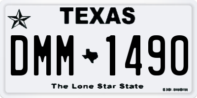 TX license plate DMM1490