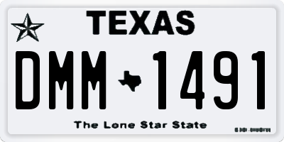 TX license plate DMM1491