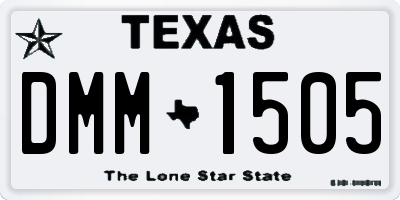 TX license plate DMM1505