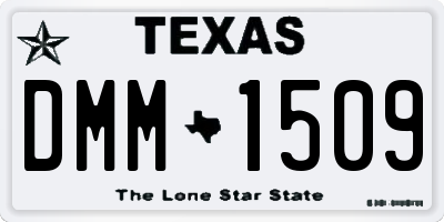 TX license plate DMM1509