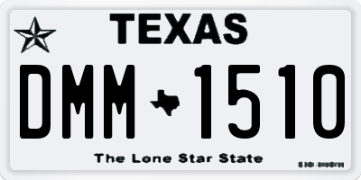 TX license plate DMM1510
