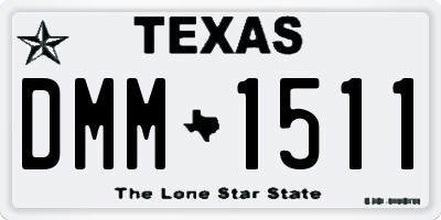 TX license plate DMM1511