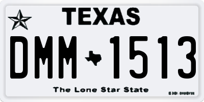 TX license plate DMM1513