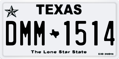 TX license plate DMM1514