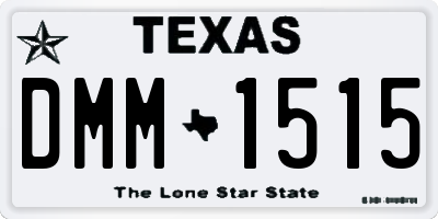 TX license plate DMM1515