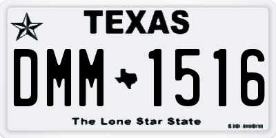 TX license plate DMM1516