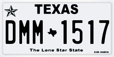 TX license plate DMM1517