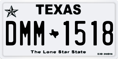 TX license plate DMM1518