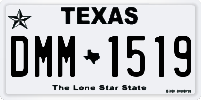 TX license plate DMM1519