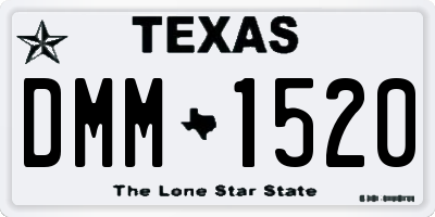 TX license plate DMM1520