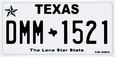 TX license plate DMM1521