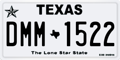 TX license plate DMM1522