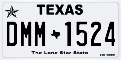 TX license plate DMM1524