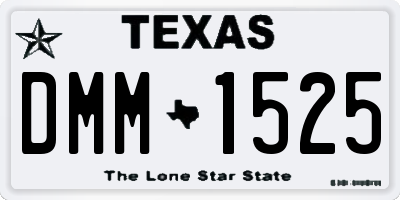 TX license plate DMM1525