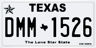 TX license plate DMM1526
