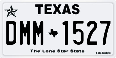 TX license plate DMM1527