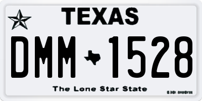 TX license plate DMM1528