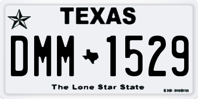TX license plate DMM1529