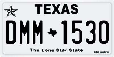 TX license plate DMM1530