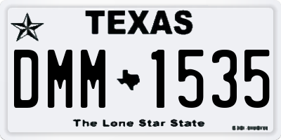 TX license plate DMM1535