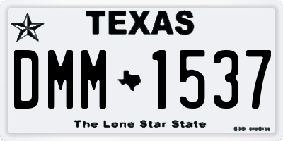 TX license plate DMM1537