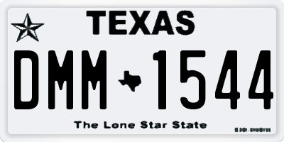 TX license plate DMM1544