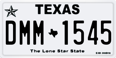 TX license plate DMM1545