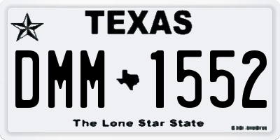 TX license plate DMM1552