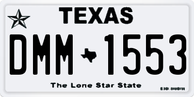 TX license plate DMM1553