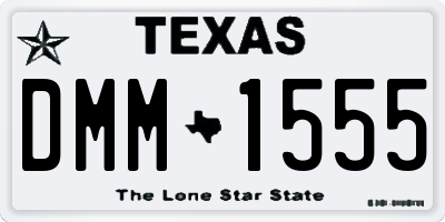 TX license plate DMM1555