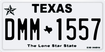 TX license plate DMM1557