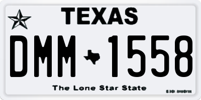 TX license plate DMM1558