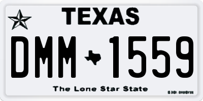 TX license plate DMM1559