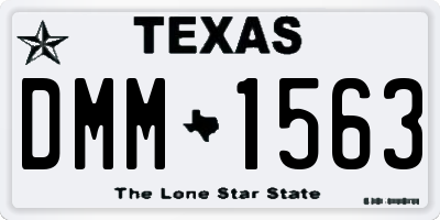 TX license plate DMM1563