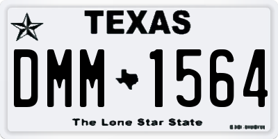 TX license plate DMM1564