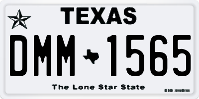 TX license plate DMM1565