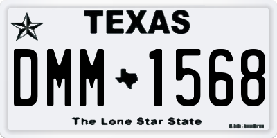 TX license plate DMM1568