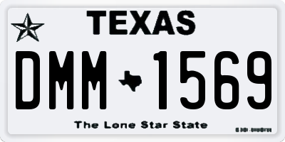 TX license plate DMM1569
