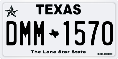TX license plate DMM1570