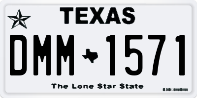 TX license plate DMM1571