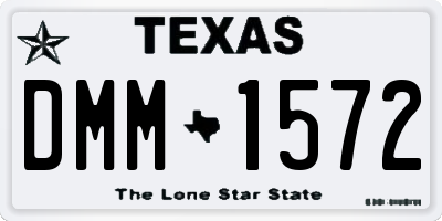 TX license plate DMM1572