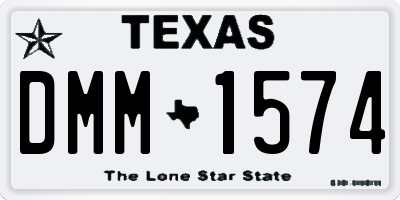 TX license plate DMM1574
