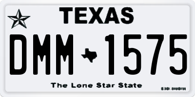 TX license plate DMM1575